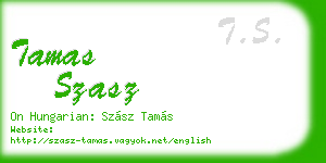 tamas szasz business card