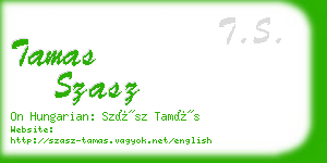 tamas szasz business card